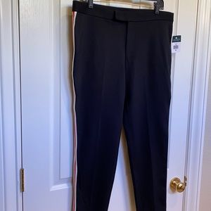 Lauren body con ankle length black pants X Large NWT
